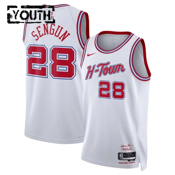 Maglia Houston Rockets Alperen Sengun City Edition 2025-26 Swingman Bianco - Bambino Maglia Houston Rockets Alperen Sengun City Edition 2025-26 Swingman Bianco - Bambino