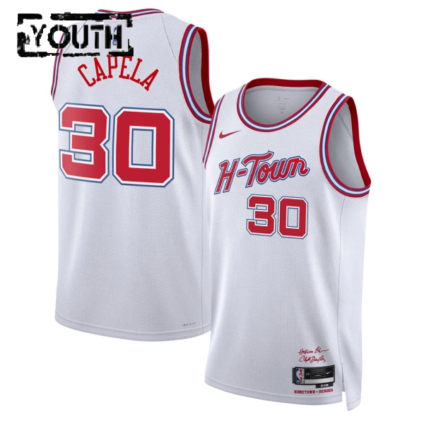 Maglia Houston Rockets Clint Capela City Edition 2025-26 Swingman Bianco - Bambino Maglia Houston Rockets Clint Capela City Edition 2025-26 Swingman Bianco - Bambino