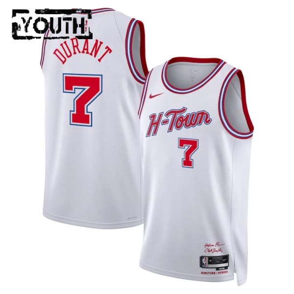 Maglia Houston Rockets Kevin Durant City Edition 2025-26 Swingman Bianco - Bambino Maglia Houston Rockets Kevin Durant City Edition 2025-26 Swingman Bianco - Bambino