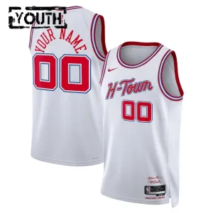 Maglia Houston Rockets Personalizzata City Edition 2025-26 Swingman Bianco - Bambino