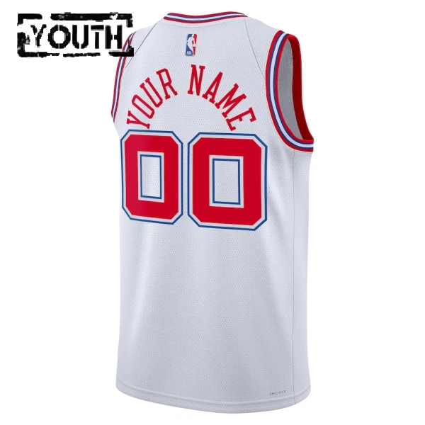 Maglia Houston Rockets Personalizzata City Edition 2025-26 Swingman Bianco - Bambino