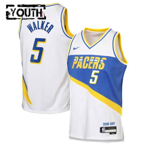 Maglia Indiana Pacers Jarace Walker City Edition 2025-26 Swingman Bianco - Bambino