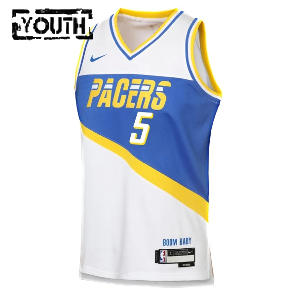 Maglia Indiana Pacers Jarace Walker City Edition 2025-26 Swingman Bianco - Bambino