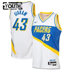 Maglia Indiana Pacers Pascal Siakam City Edition 2025-26 Swingman Bianco - Bambino