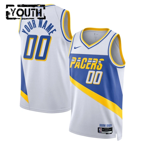 Maglia Indiana Pacers Personalizzata City Edition 2025-26 Swingman Bianco - Bambino