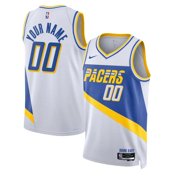 Maglia Indiana Pacers Personalizzata City Edition 2025-26 Swingman Bianco - Uomo