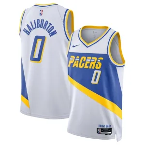Maglia Indiana Pacers Tyrese Haliburton City Edition 2025-26 Swingman Bianco - Uomo