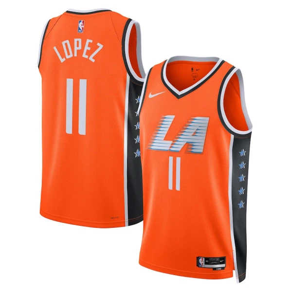 Maglia LA Clippers Brook Lopez City Edition 2025-26 Swingman Arancione - Uomo Maglia LA Clippers Brook Lopez City Edition 2025-26 Swingman Arancione - Uomo