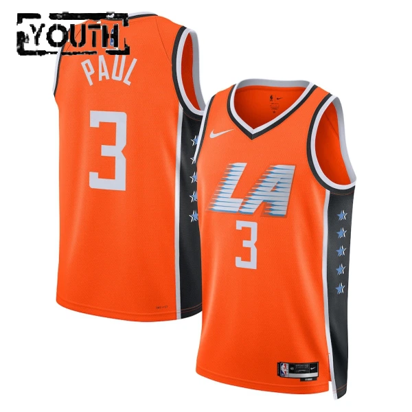 Maglia LA Clippers Chris Paul City Edition 2025-26 Swingman Arancione - Bambino