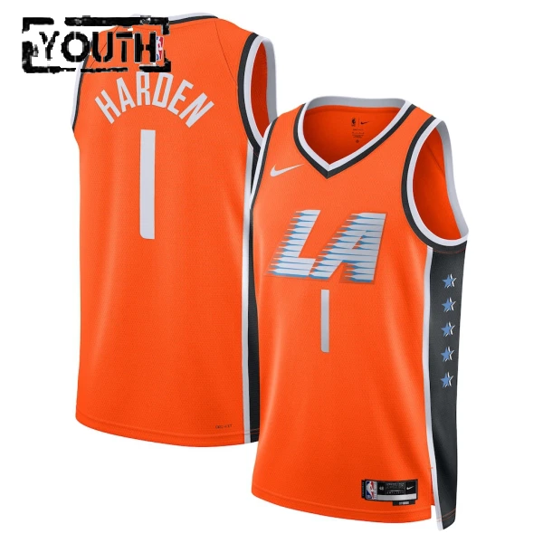 Maglia LA Clippers James Harden City Edition 2025-26 Swingman Arancione - Bambino