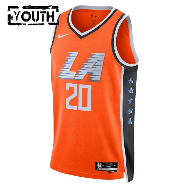 Maglia LA Clippers John Collins City Edition 2025-26 Swingman Arancione - Bambino