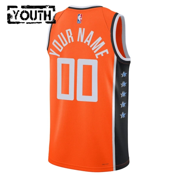 Maglia LA Clippers Personalizzata City Edition 2025-26 Swingman Arancione - Bambino