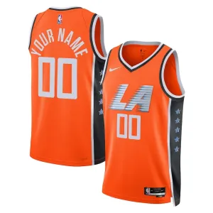 Maglia LA Clippers Personalizzata City Edition 2025-26 Swingman Arancione - Uomo