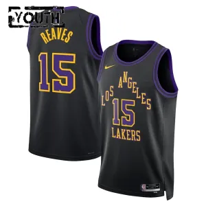 Maglia Los Angeles Lakers Austin Reaves City Edition 2025-26 Swingman Nero - Bambino