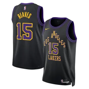 Maglia Los Angeles Lakers Austin Reaves City Edition 2025-26 Swingman Nero - Uomo