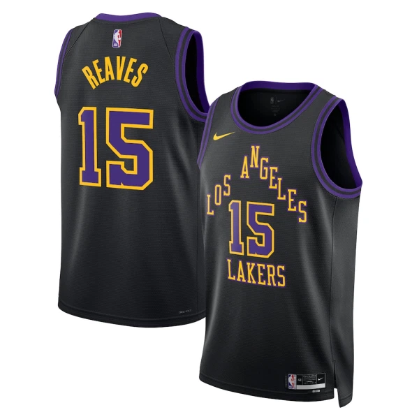 Maglia Los Angeles Lakers Austin Reaves City Edition 2025-26 Swingman Nero - Uomo