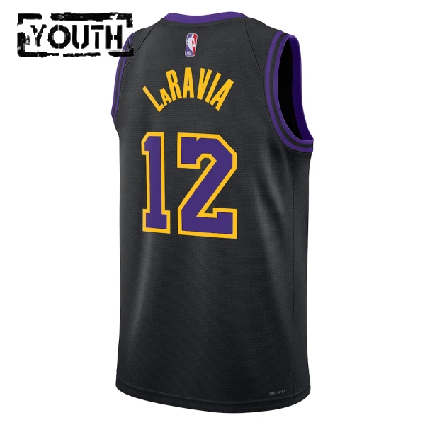Maglia Los Angeles Lakers Jake Laravia City Edition 2025-26 Swingman Nero - Bambino