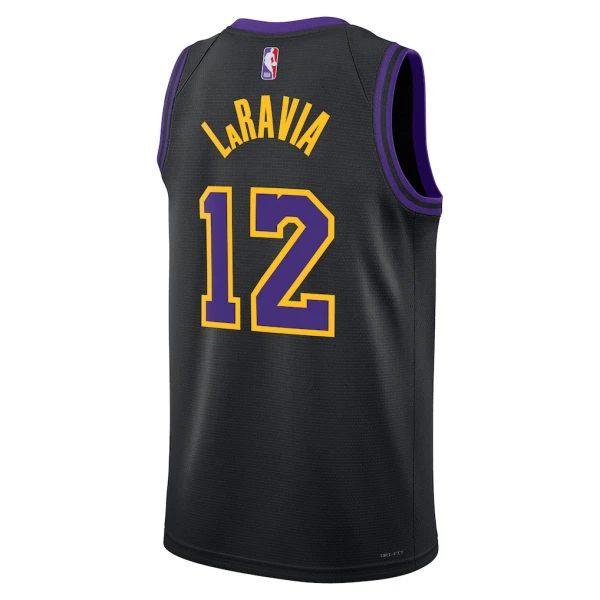 Maglia Los Angeles Lakers Jake Laravia City Edition 2025-26 Swingman Nero - Uomo