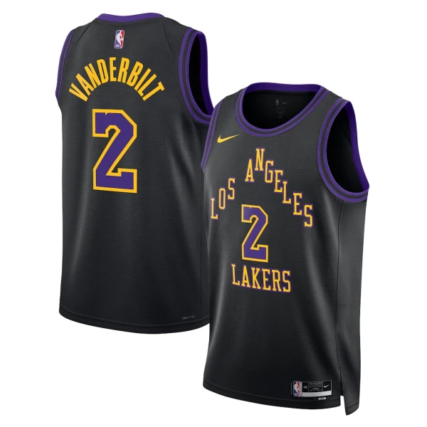 Maglia Los Angeles Lakers Jarred Vanderbilt City Edition 2025-26 Swingman Nero - Uomo Maglia Los Angeles Lakers Jarred Vanderbilt City Edition 2025-26 Swingman Nero - Uomo