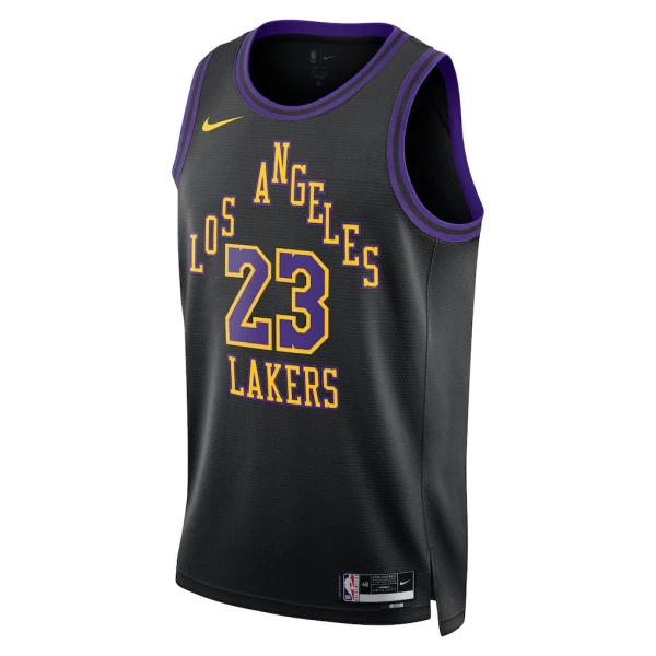 Maglia Los Angeles Lakers Lebron James City Edition 2025-26 Swingman Nero - Uomo