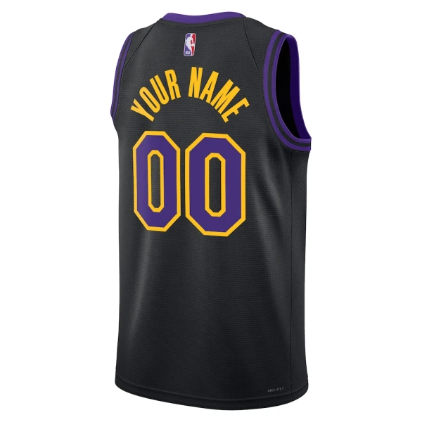 Maglia Los Angeles Lakers Personalizzata City Edition 2025-26 Swingman Nero - Uomo