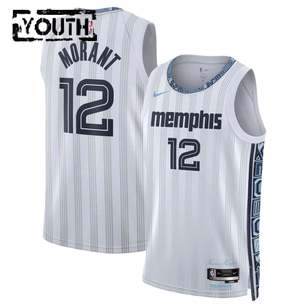 Maglia Memphis Grizzlies Ja Morant City Edition 2025-26 Swingman Grigio - Bambino