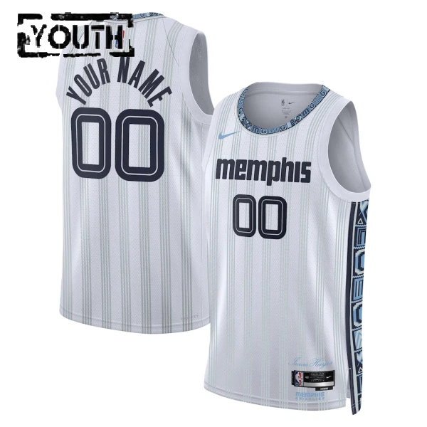 Maglia Memphis Grizzlies Personalizzata City Edition 2025-26 Swingman Grigio - Bambino
