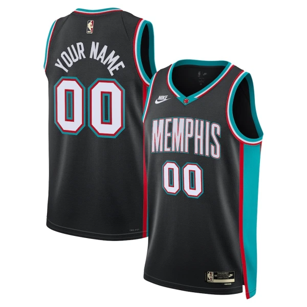Maglia Memphis Grizzlies Personalizzata Classic Edition 2025-26 Swingman Nero - Uomo Maglia Memphis Grizzlies Personalizzata Classic Edition 2025-26 Swingman Nero - Uomo