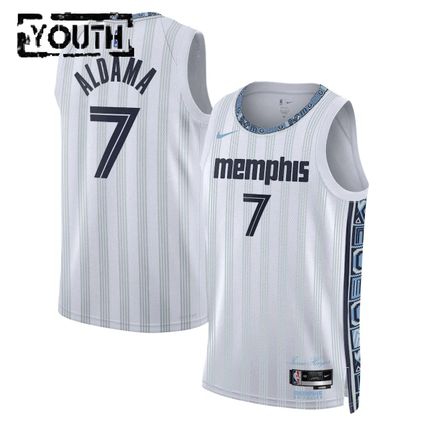 Maglia Memphis Grizzlies Santi Aldama City Edition 2025-26 Swingman Grigio - Bambino