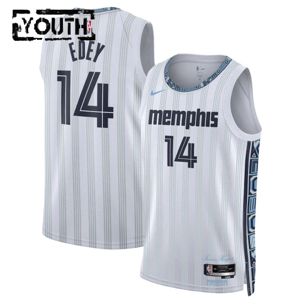 Maglia Memphis Grizzlies Zach Edey City Edition 2025-26 Swingman Grigio - Bambino