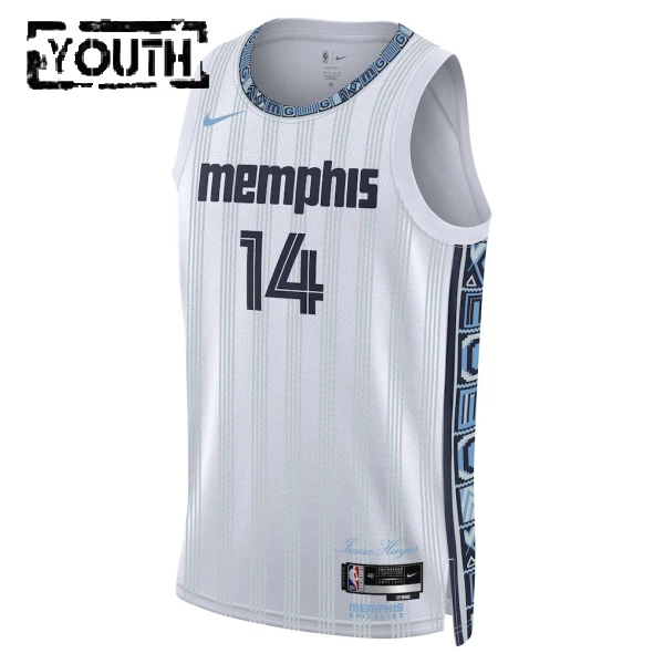 Maglia Memphis Grizzlies Zach Edey City Edition 2025-26 Swingman Grigio - Bambino