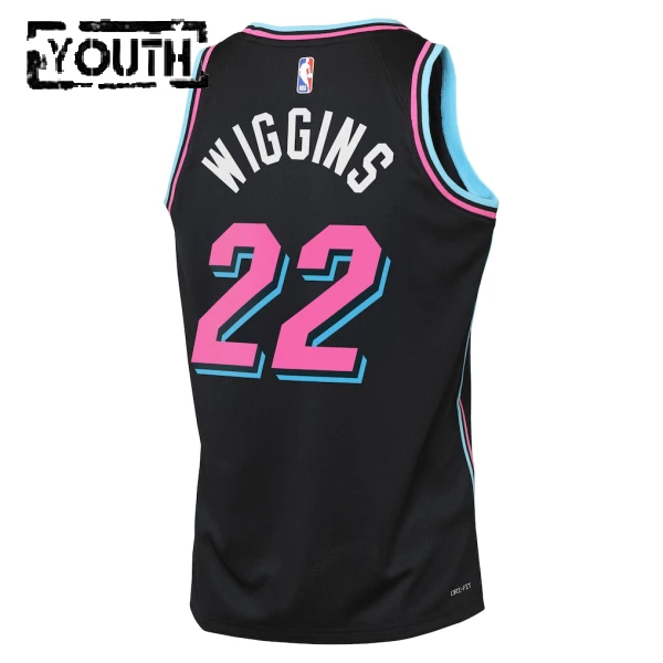 Maglia Miami Heat Andrew Wiggins City Edition 2025-26 Swingman Nero - Bambino