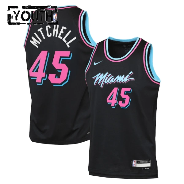 Maglia Miami Heat Davion Mitchell City Edition 2025-26 Swingman Nero - Bambino