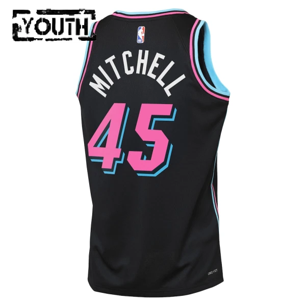 Maglia Miami Heat Davion Mitchell City Edition 2025-26 Swingman Nero - Bambino
