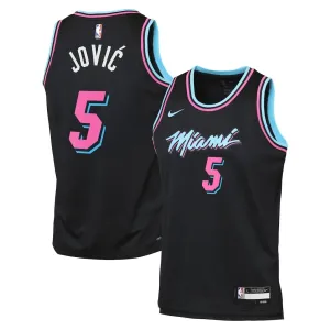 Maglia Miami Heat Nikola Jovic City Edition 2025-26 Swingman Nero - Uomo