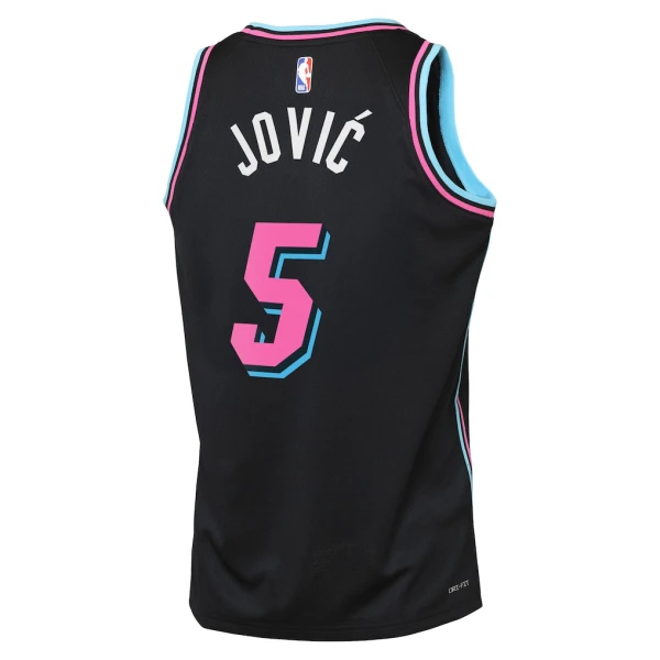 Maglia Miami Heat Nikola Jovic City Edition 2025-26 Swingman Nero - Uomo