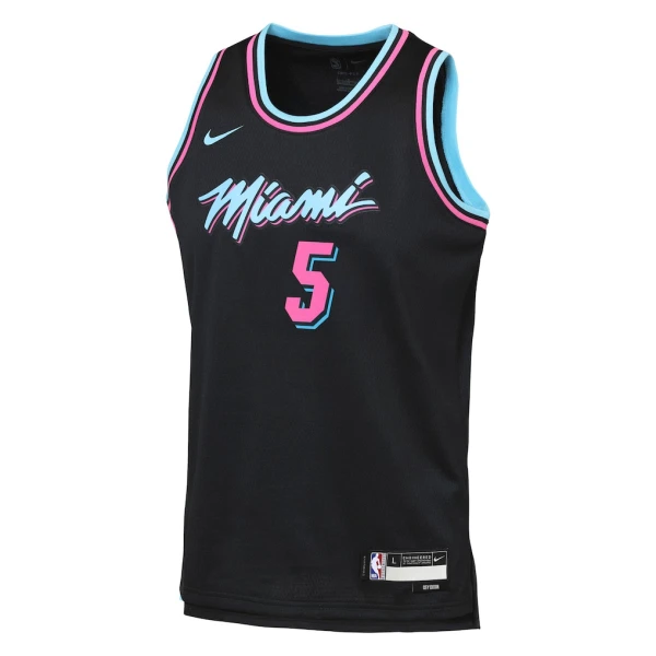 Maglia Miami Heat Nikola Jovic City Edition 2025-26 Swingman Nero - Uomo