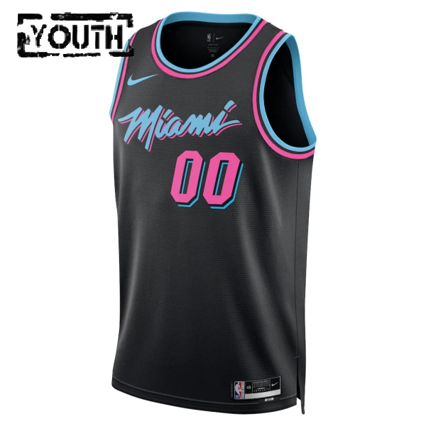 Maglia Miami Heat Personalizzata City Edition 2025-26 Swingman Nero - Bambino