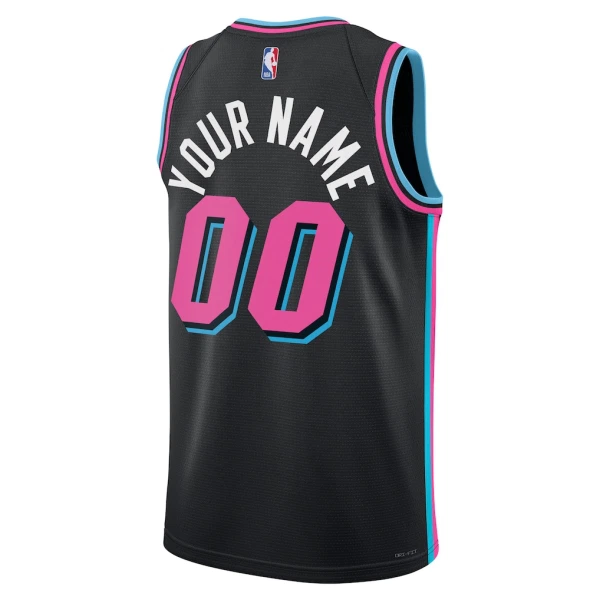 Maglia Miami Heat Personalizzata City Edition 2025-26 Swingman Nero - Uomo