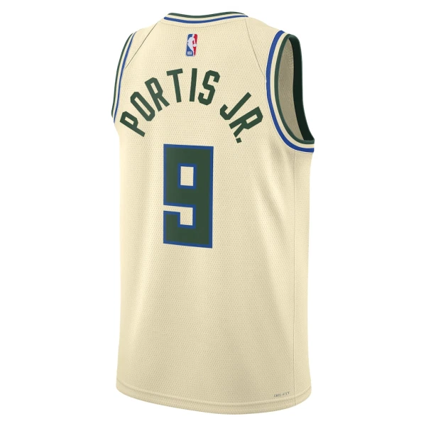 Maglia Milwaukee Bucks Bobby Portis JR City Edition 2025-26 Swingman Bianco - Uomo