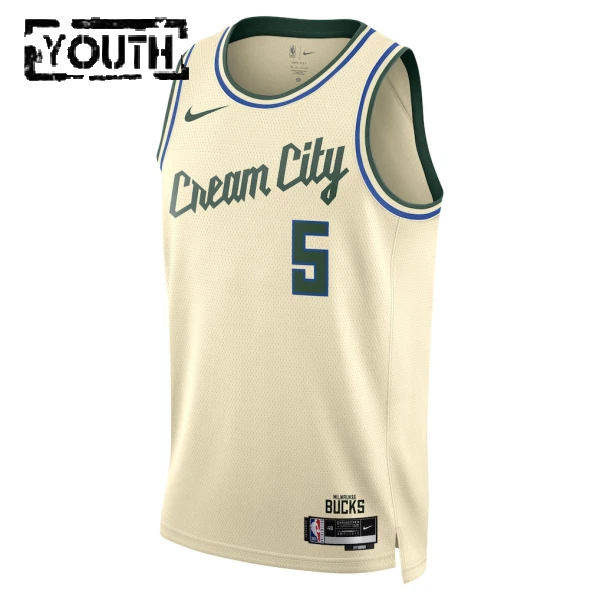 Maglia Milwaukee Bucks Gary Trent JR City Edition 2025-26 Swingman Bianco - Bambino