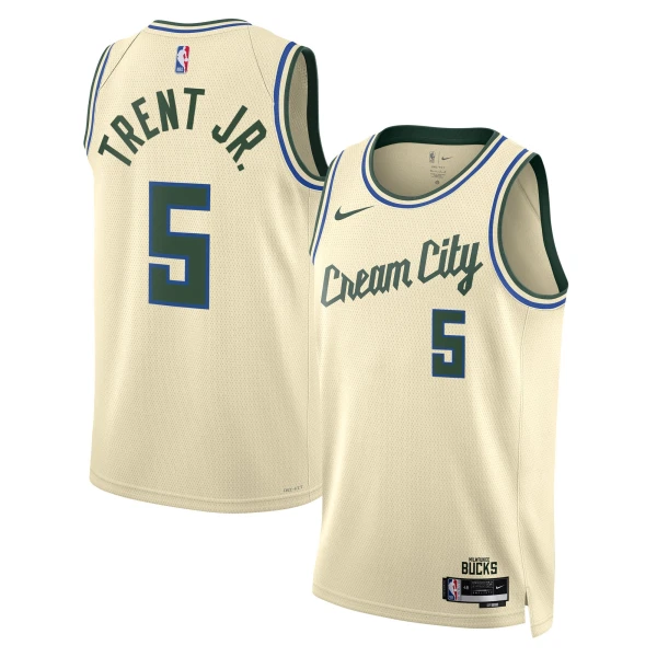 Maglia Milwaukee Bucks Gary Trent JR City Edition 2025-26 Swingman Bianco - Uomo Maglia Milwaukee Bucks Gary Trent JR City Edition 2025-26 Swingman Bianco - Uomo