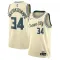 Maglia Milwaukee Bucks Giannis Antetokounmpo City Edition 2025-26 Swingman Bianco - Uomo