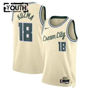 Maglia Milwaukee Bucks Kyle Kuzma City Edition 2025-26 Swingman Bianco - Bambino