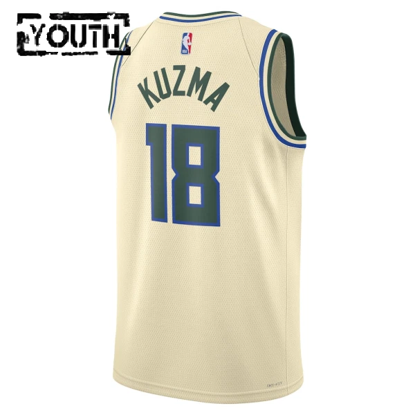 Maglia Milwaukee Bucks Kyle Kuzma City Edition 2025-26 Swingman Bianco - Bambino