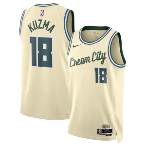 Maglia Milwaukee Bucks Kyle Kuzma City Edition 2025-26 Swingman Bianco - Uomo