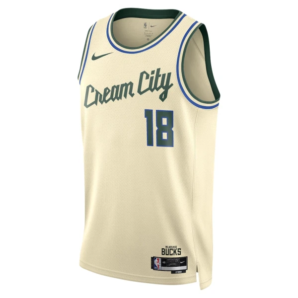 Maglia Milwaukee Bucks Kyle Kuzma City Edition 2025-26 Swingman Bianco - Uomo
