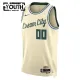 Maglia Milwaukee Bucks Personalizzata City Edition 2025-26 Swingman Bianco - Bambino