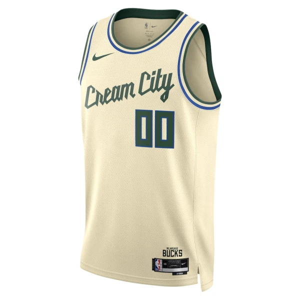 Maglia Milwaukee Bucks Personalizzata City Edition 2025-26 Swingman Bianco - Uomo