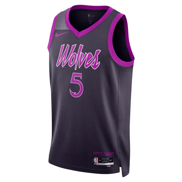 Maglia Minnesota Timberwolves Anthony Edwards City Edition 2025-26 Swingman Nero - Uomo